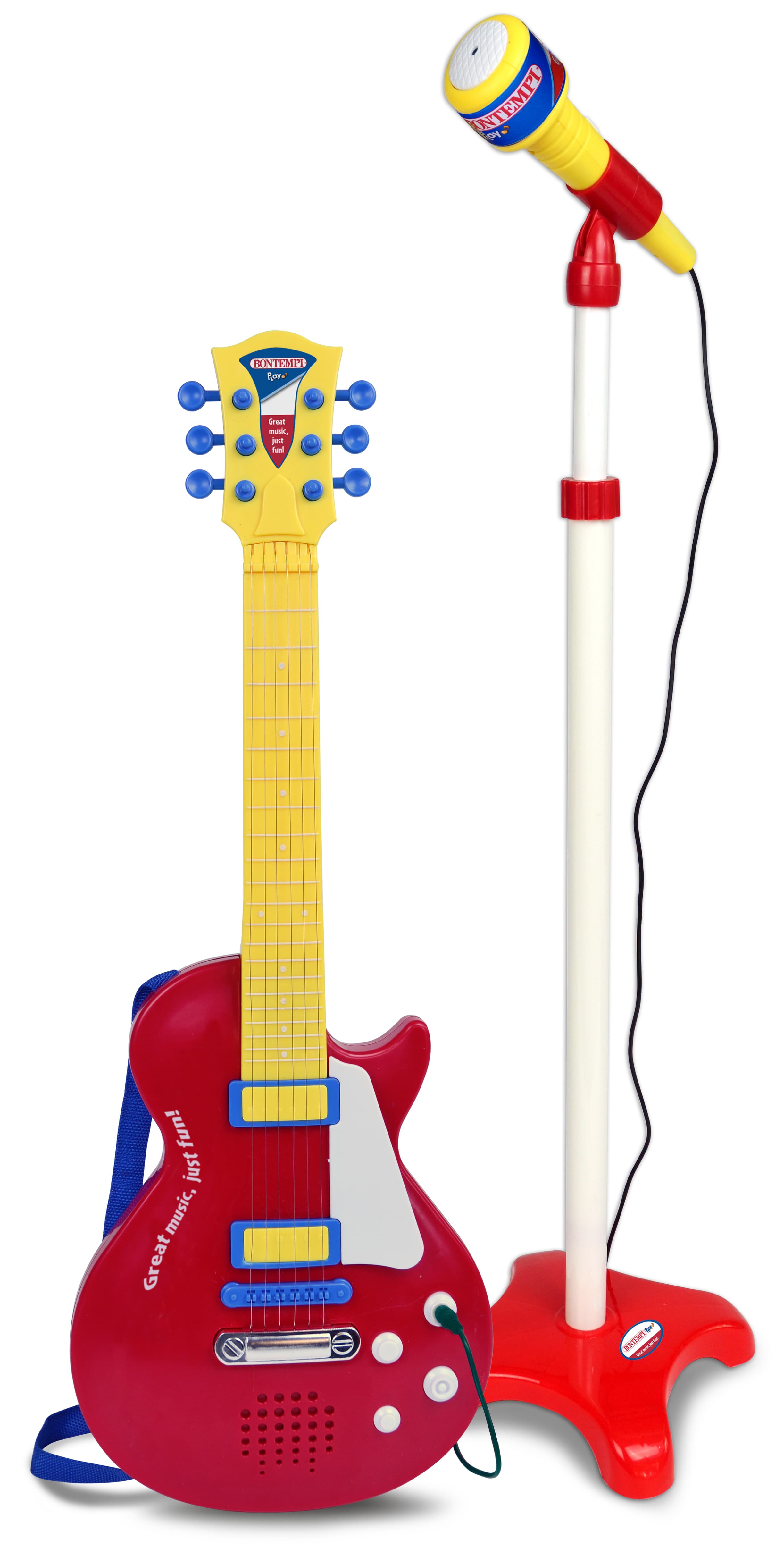 Bontempi Rocková kytara se stojanovým mikrofonem 22,5 x 22,5 x 112 cm