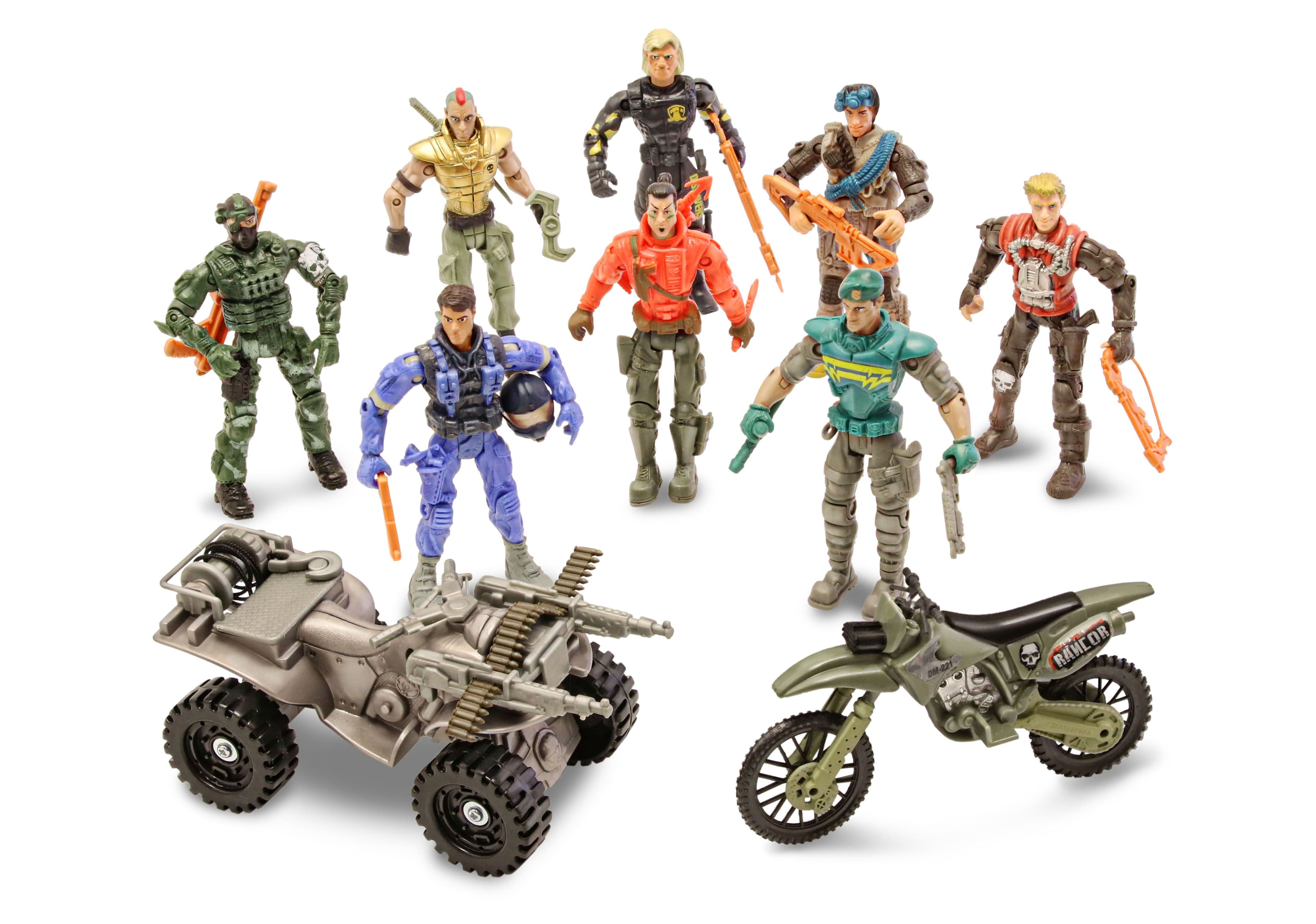 The Corps! Vojáci s motorkou sada 8 figurek 11 cm