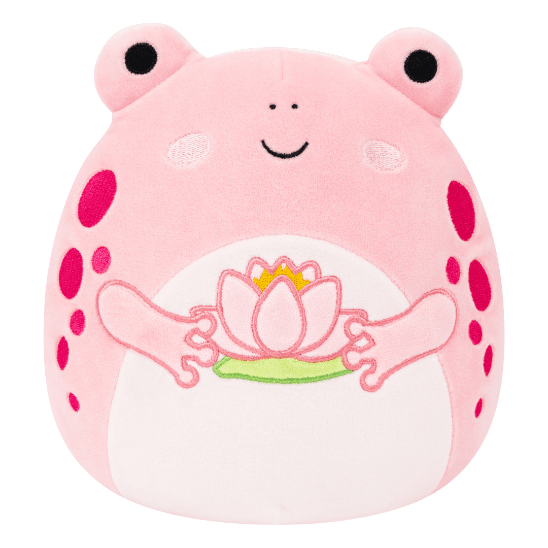 SQUISHMALLOWS Růžová žába s leknínem - Lonina