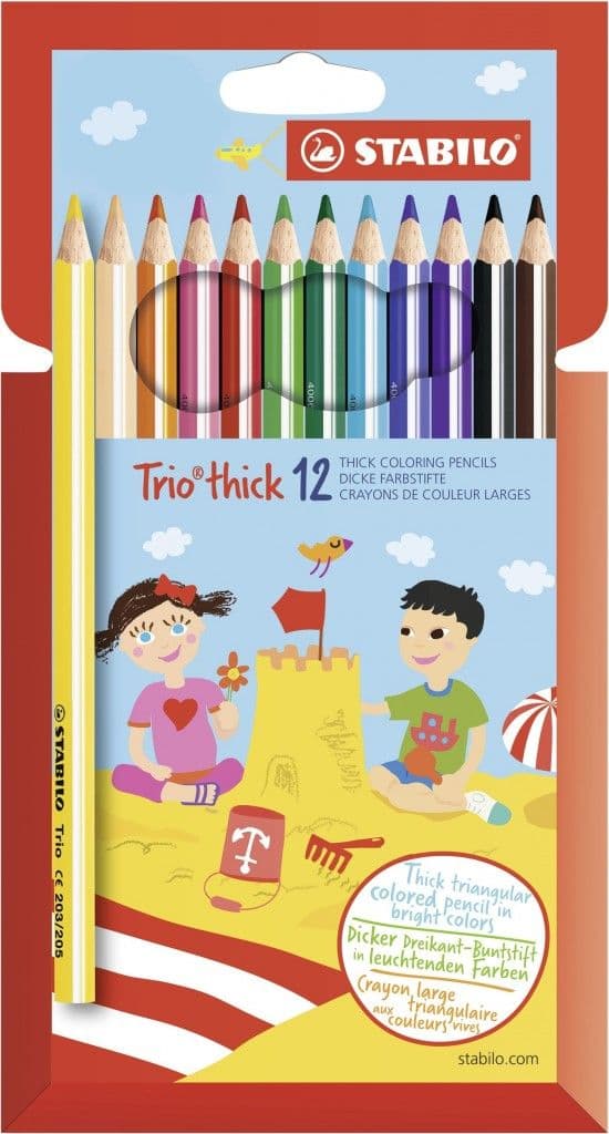 Pastelky Stabilo trojhr. 12ks silné