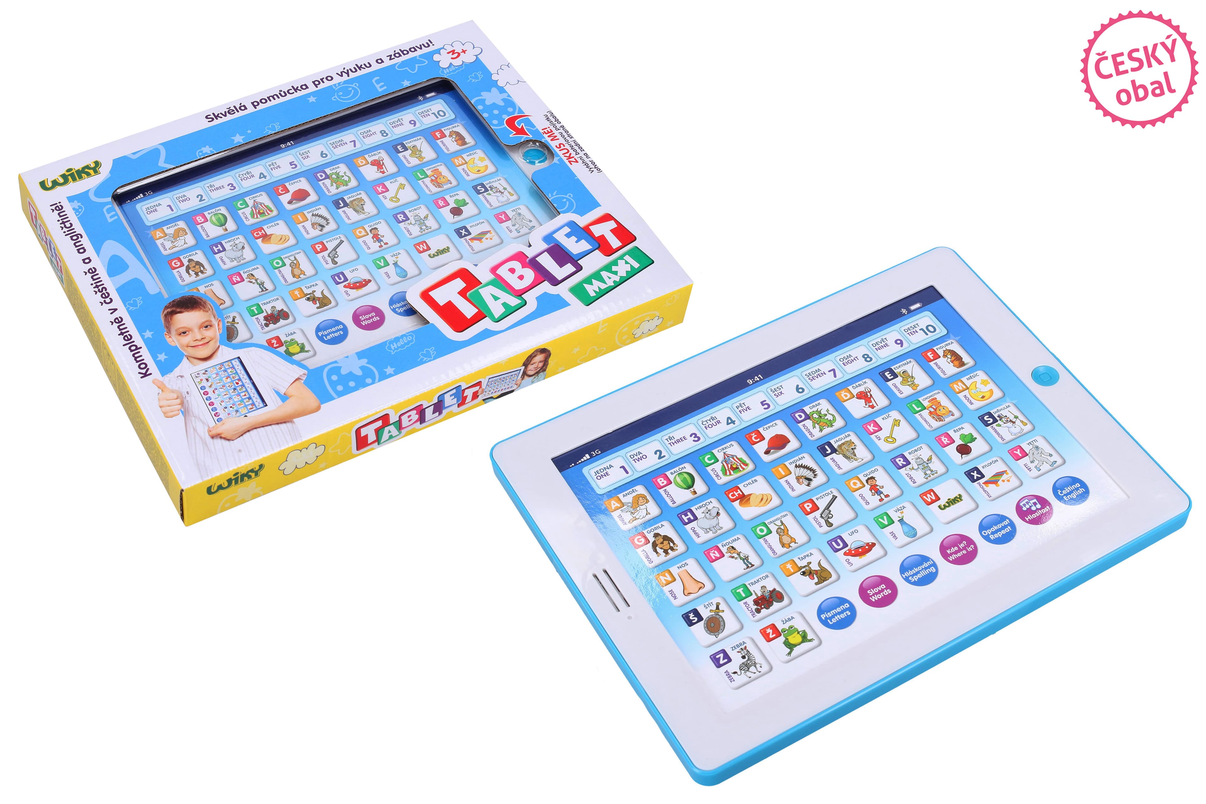 Tablet Wiky maxi modrý 24x18 cm - Český obal