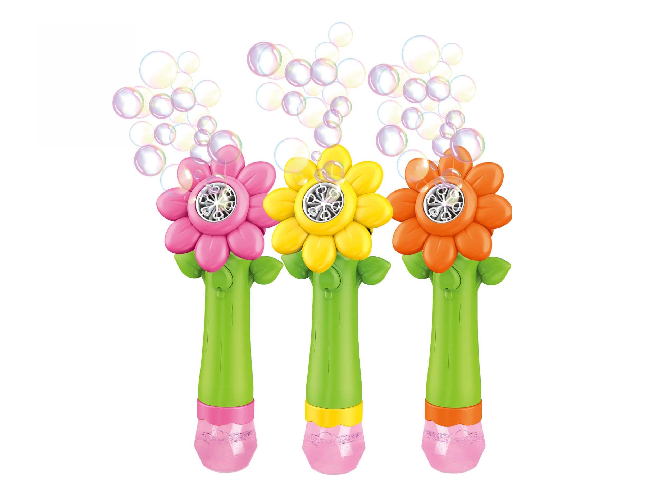 Bublifuk slunečnice se světelnými efekty 100 ml 27 cm