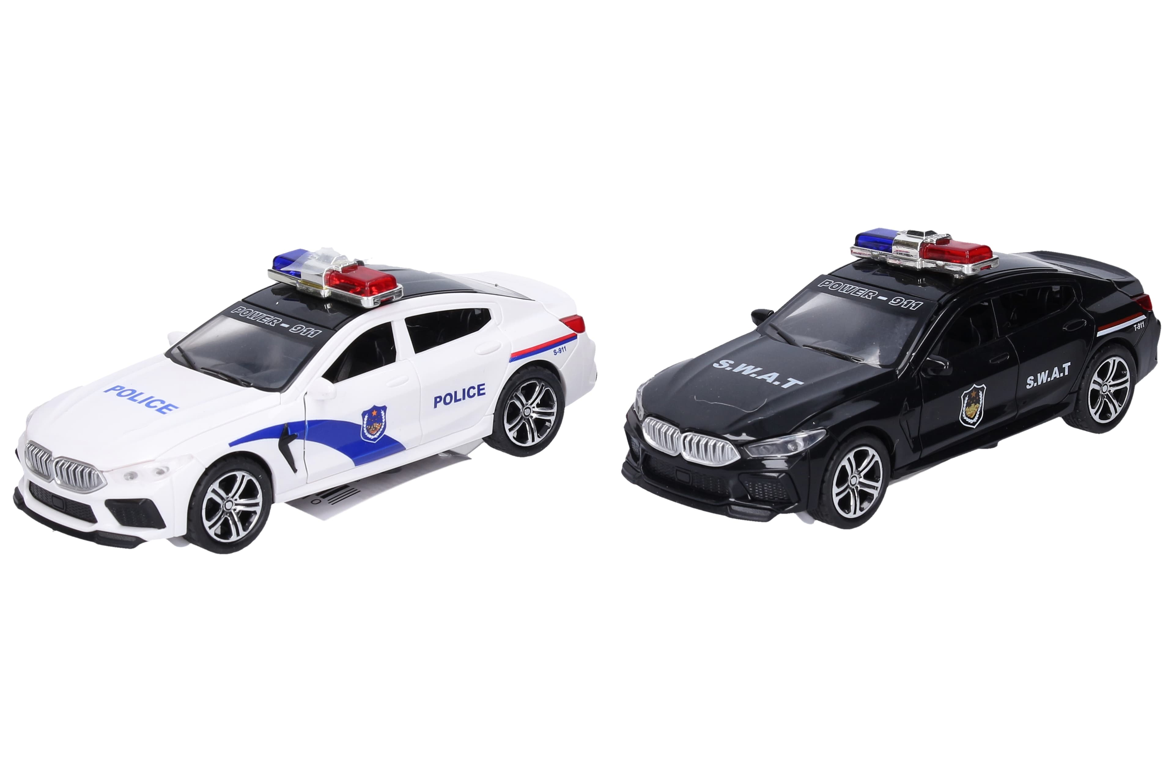 Auto policejní na setrvačník s efekty 15 cm