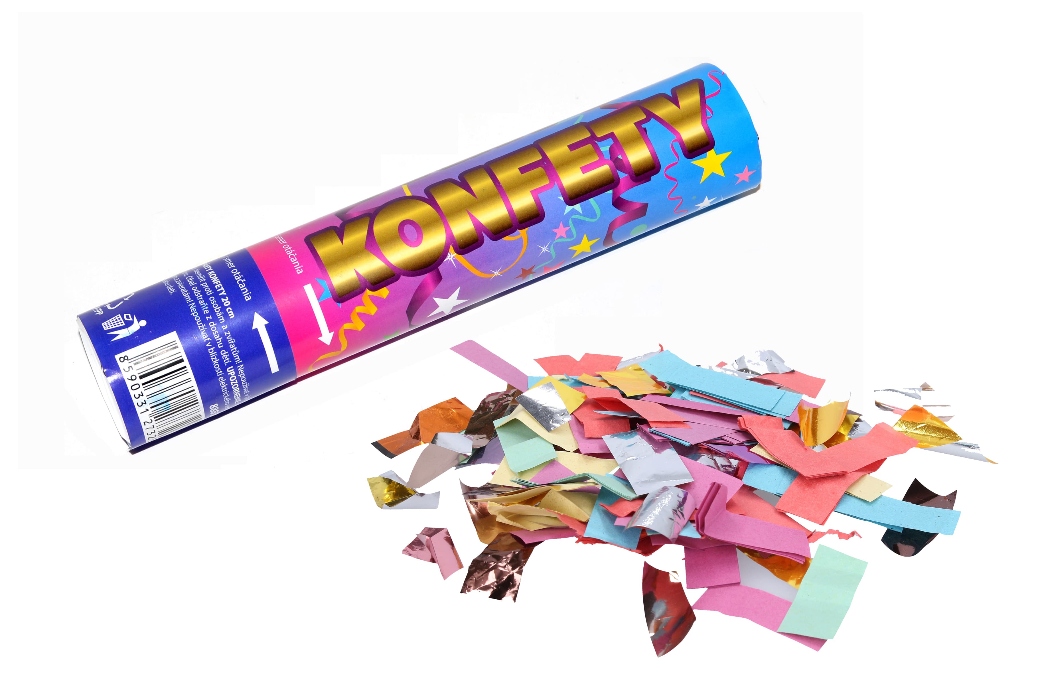 Párty konfety vystřelovací 20 cm