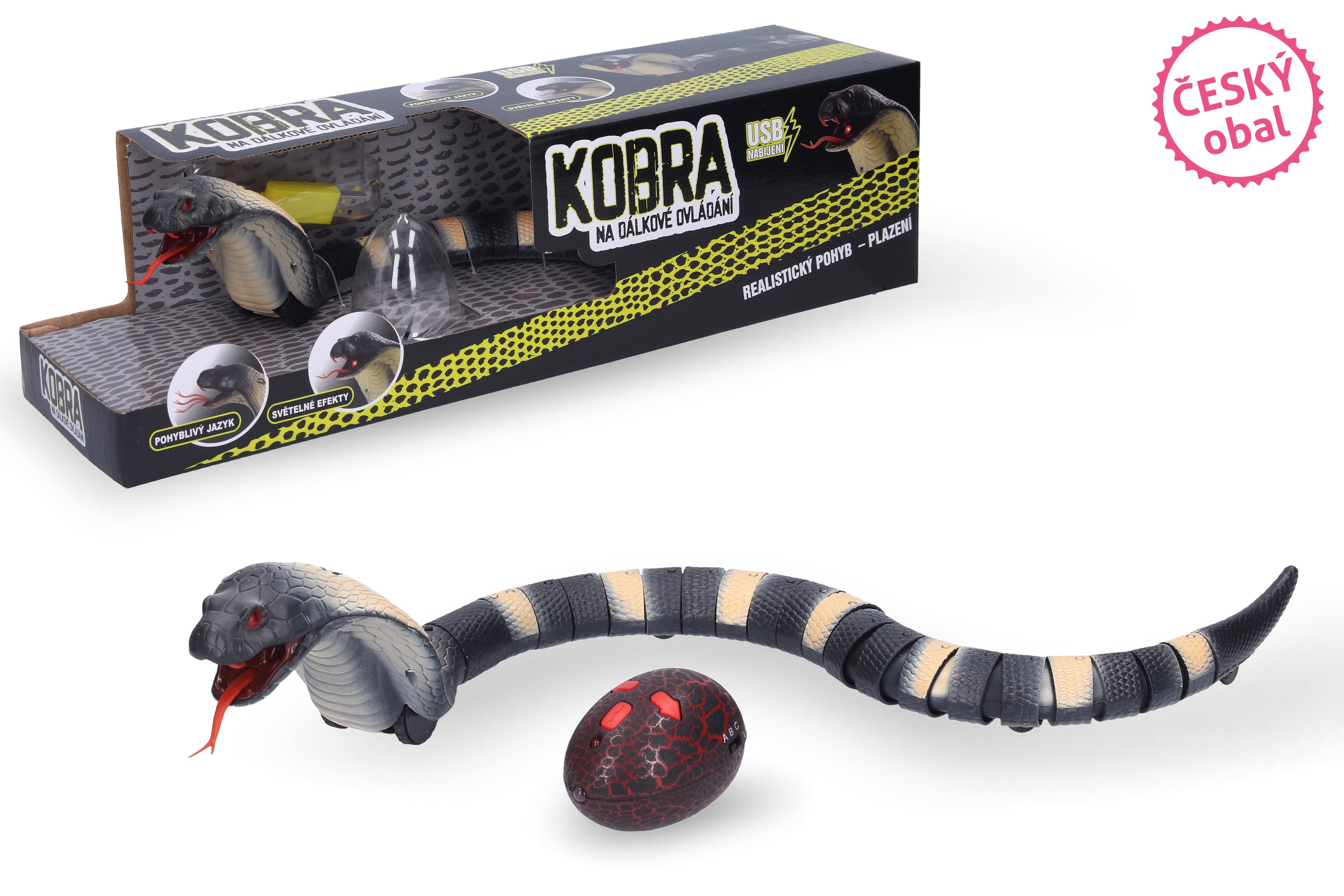Kobra RC na dálkové ovládání 48 cm - Český obal