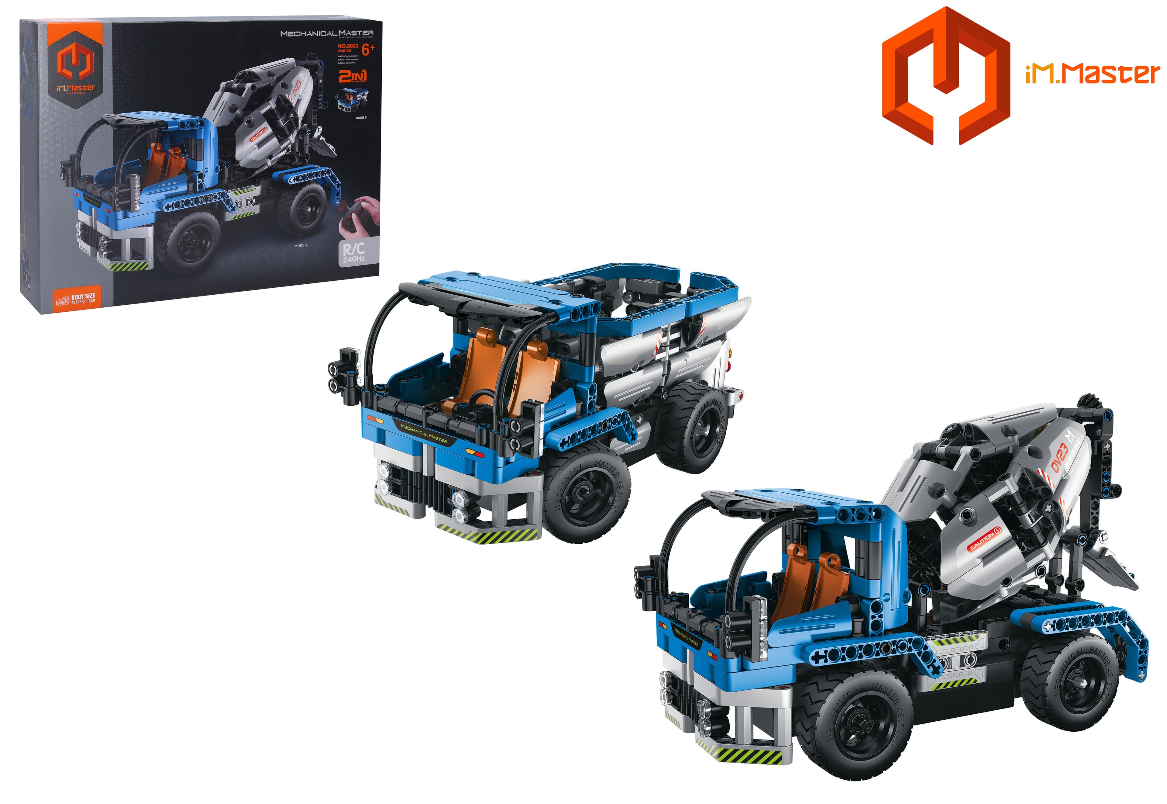 iM.Master Stavebnice Nákladní auto a domíchávač 2v1 RC – 26 cm
