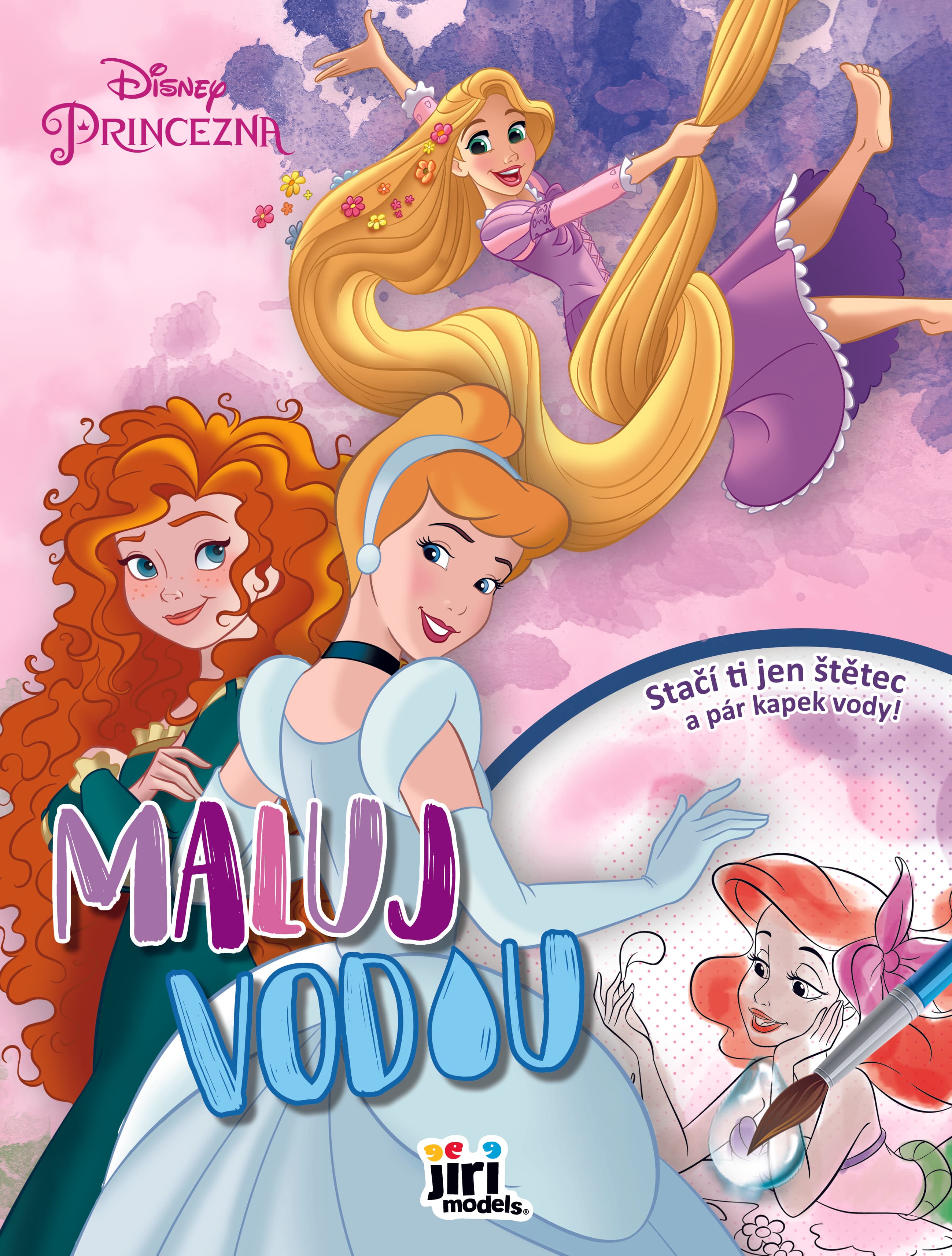 Maluj vodou A4 Disney Princezny