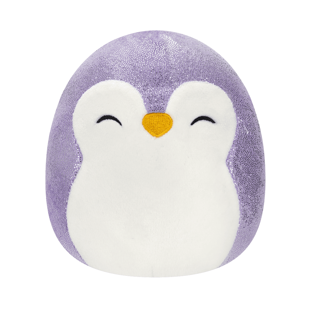 SQUISHMALLOWS Fialový tučňák - Elle, 13 cm